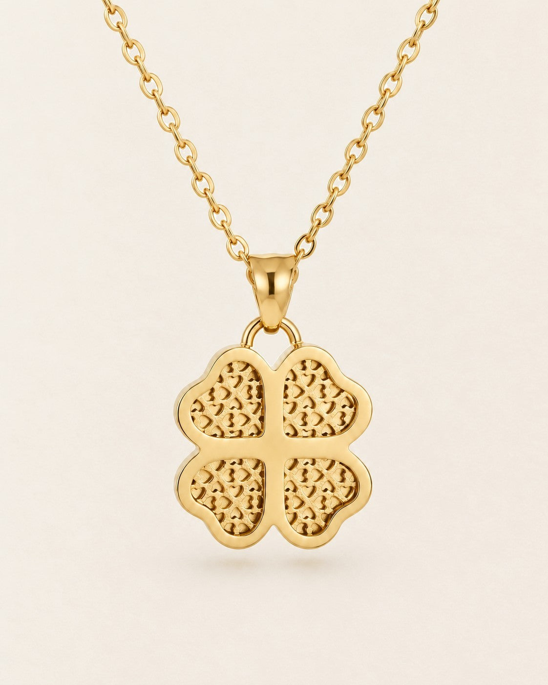 Klavertje Vier parfumketting goud